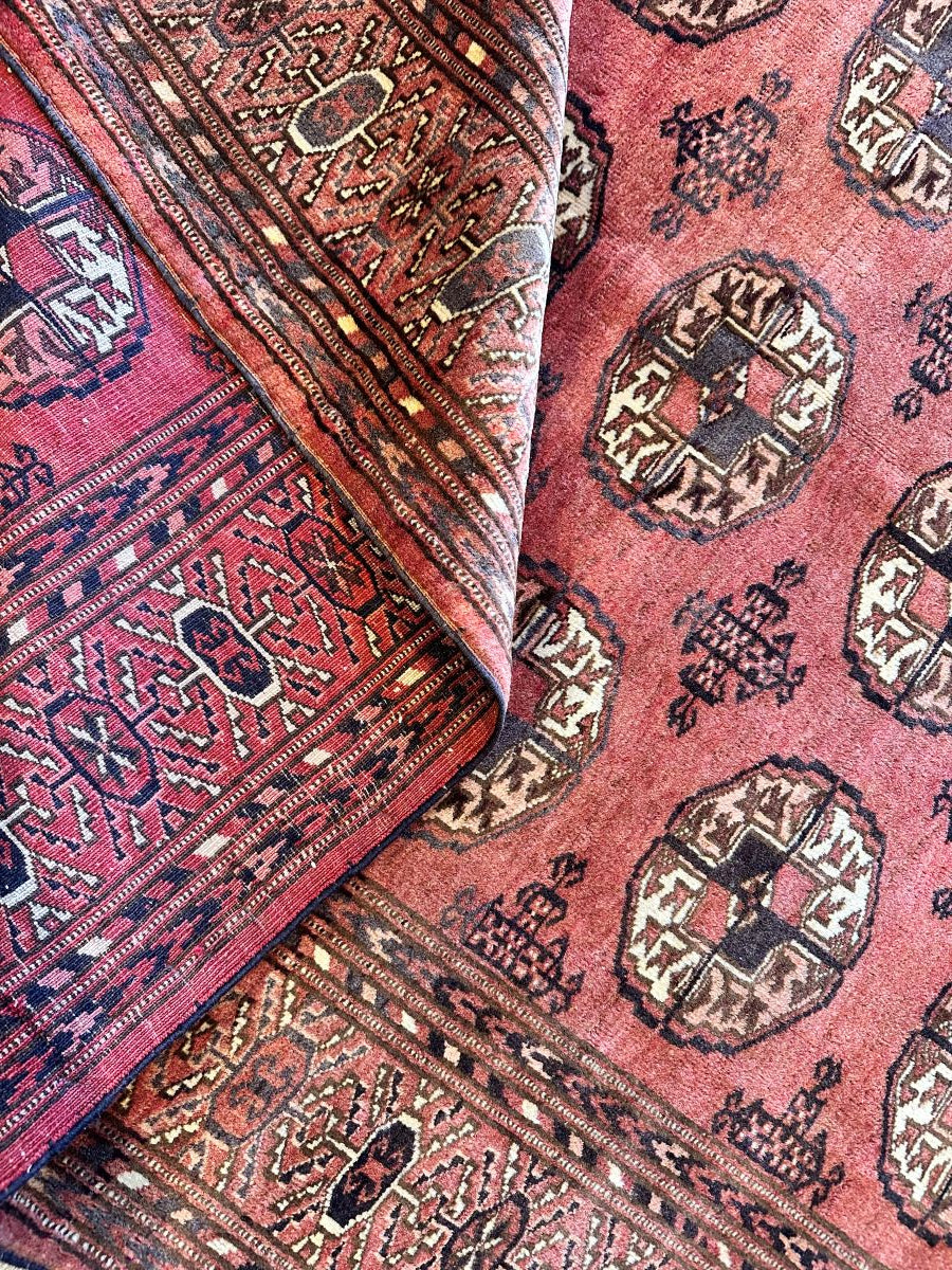 Hand-Knotted Tribal Persian Turkoman Mori Rug