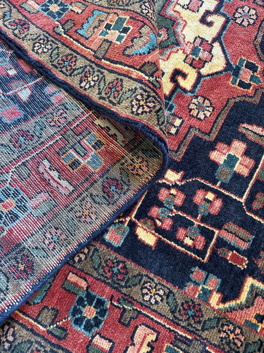 Hand-Knotted Tribal Persian Nahavand Rug
