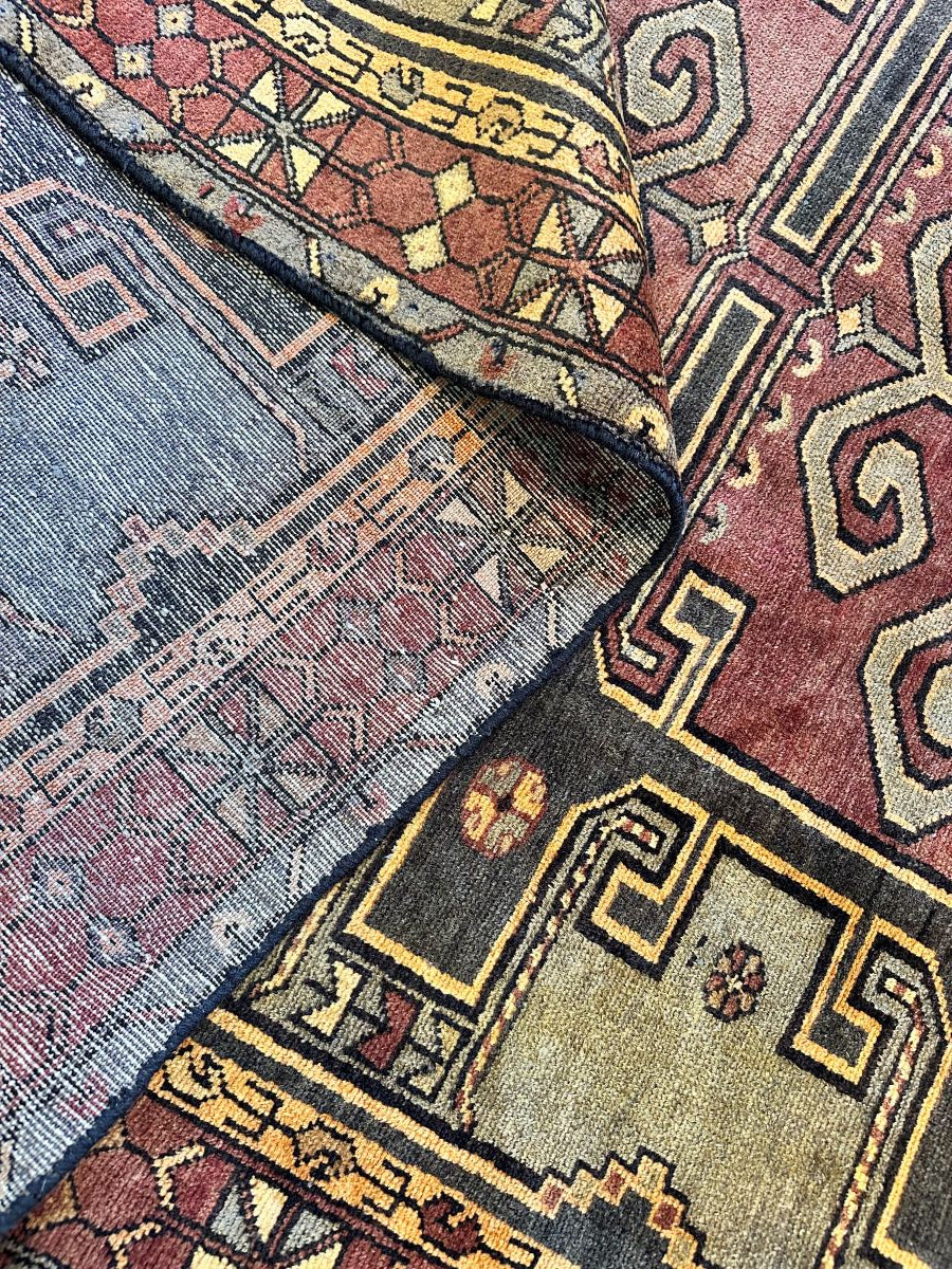 Hand-Knotted Tribal Persian Abhar Rug