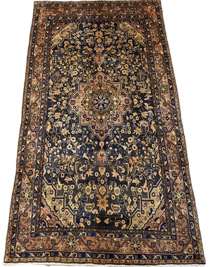 Hand-Knotted Tribal Persian Sonqor Bidjar Rug