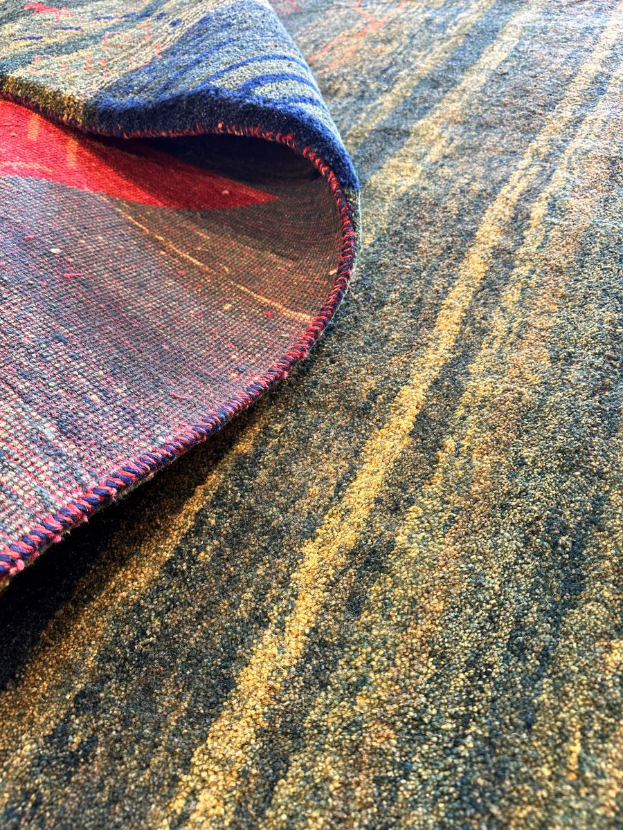 Hand-Knotted Tribal Persian Gabbeh Rug