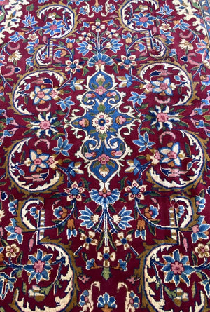 Hand-Knotted Persian Yazd Carpet