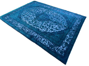 Handmade Vintage Over-Dyed Persian Tabriz