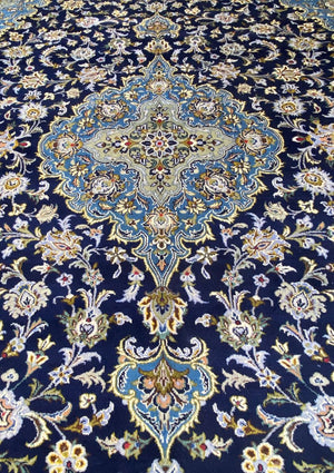 Superfine Hand-Knotted Royal Persian Kashan Carpet