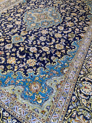 Superfine Hand-Knotted Royal Persian Kashan Carpet