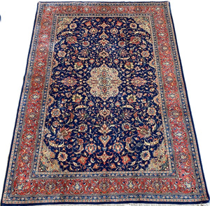 Hand-Knotted Persian Sarouq Carpet