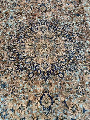 Handmade Vintage Over-dyed Persian Kerman