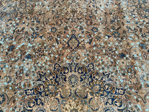 Handmade Vintage Over-dyed Persian Kerman