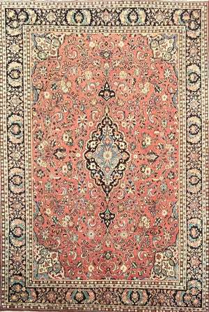 Hand-Knotted Persian Mahallat Carpet
