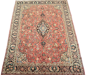 Hand-Knotted Persian Mahallat Carpet