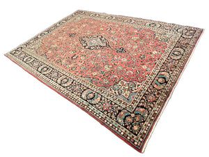 Hand-Knotted Persian Mahallat Carpet