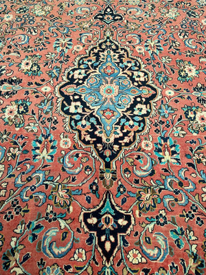 Hand-Knotted Persian Mahallat Carpet