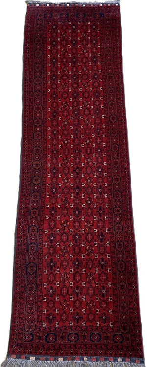 Hand-Knotted Tribal Afghan Kunduz Runner