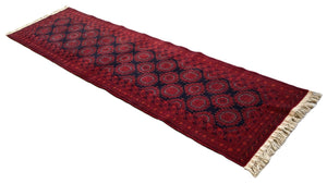 Hand-Knotted Tribal Afghan Kunduz Runner