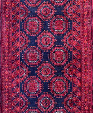 Hand-Knotted Tribal Afghan Kunduz Runner