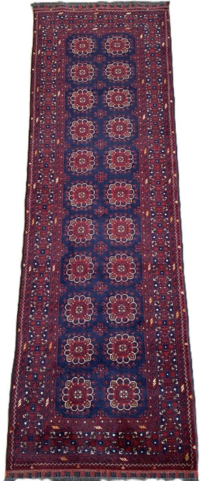 Hand-Knotted Tribal Afghan Kunduz Runner