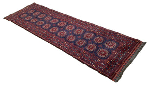 Hand-Knotted Tribal Afghan Kunduz Runner