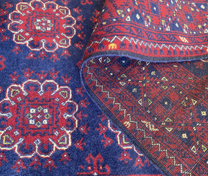 Hand-Knotted Tribal Afghan Kunduz Runner