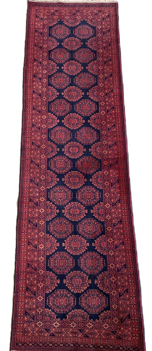 Hand-Knotted Tribal Afghan Kunduz Runner