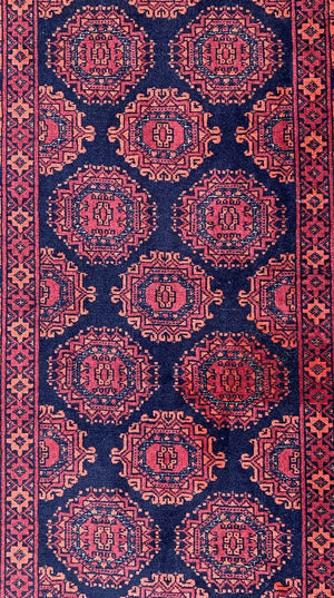 Hand-Knotted Tribal Afghan Kunduz Runner