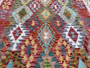 Hand-Woven Tribal Afghan Kazak Kilim