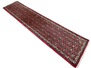 Hand-Knotted Persian Hossainabad Runner