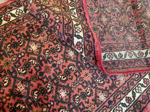 Hand-Knotted Persian Hossainabad Runner
