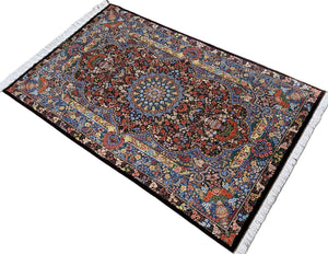 Superfine Hand-Knotted Pure Silk Persian Qum