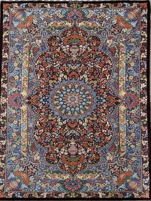 Superfine Hand-Knotted Pure Silk Persian Qum