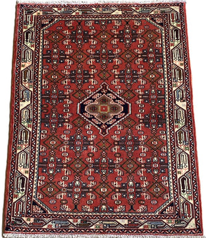 Hand-Knotted Tribal Persian Enjelas Rug