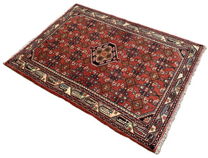 Hand-Knotted Tribal Persian Enjelas Rug