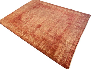 Handmade Vintage Over-Dyed Persian Kerman