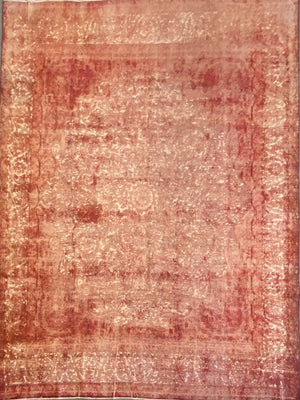 Handmade Vintage Over-Dyed Persian Kerman