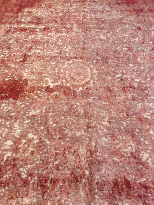 Handmade Vintage Over-Dyed Persian Kerman