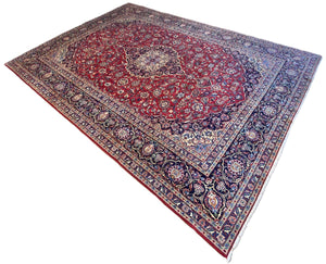 Superfine Hand-Knotted Persian Kashan Carpet