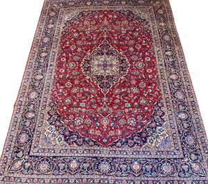 Superfine Hand-Knotted Persian Kashan Carpet
