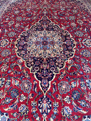 Superfine Hand-Knotted Persian Kashan Carpet