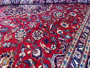 Superfine Hand-Knotted Persian Kashan Carpet