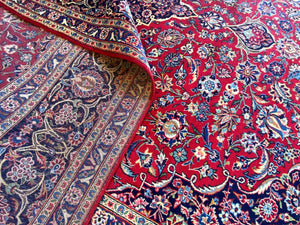 Superfine Hand-Knotted Persian Kashan Carpet