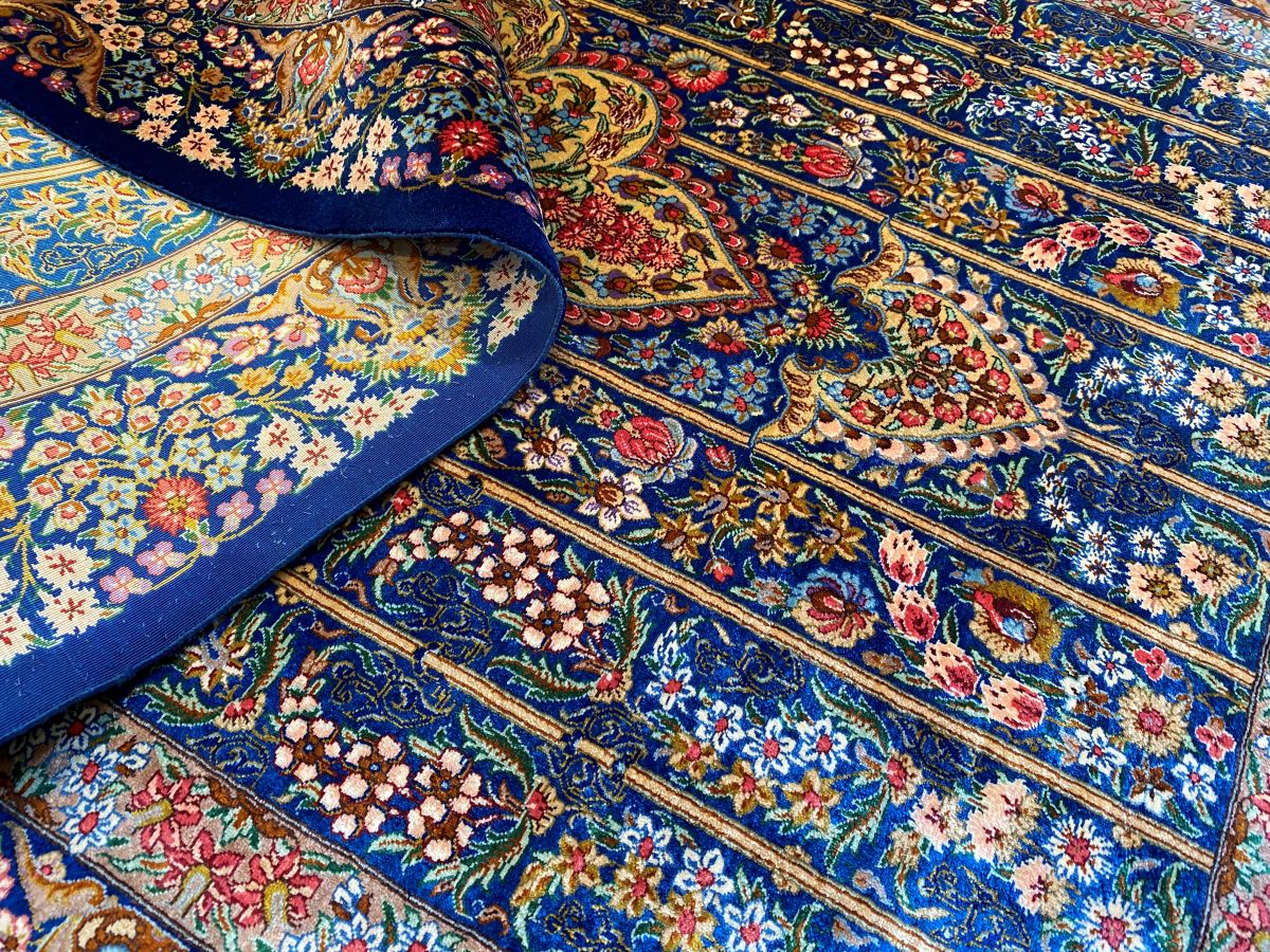 Superfine Hand-Knotted Pure Silk Persian Qum