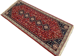 Fine Hand-Knotted Persian Abadeh Hall Runner