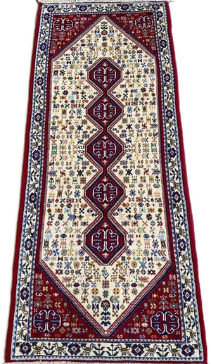Fine Hand-Knotted Persian Abadeh Heybatlou Runner