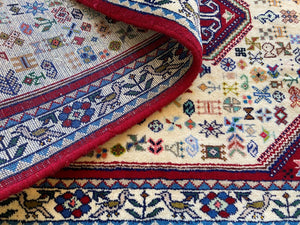 Fine Hand-Knotted Persian Abadeh Heybatlou Runner
