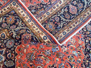 Fine Hand-Knotted Persian Kashan Carpet