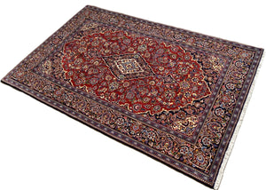 Fine Hand-Knotted Persian Kashan Carpet
