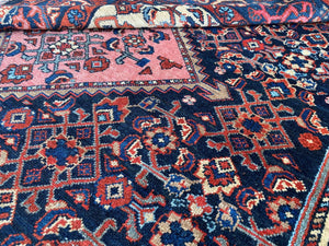 Antique Hand-Knotted Tribal Persian Malayer Rug
