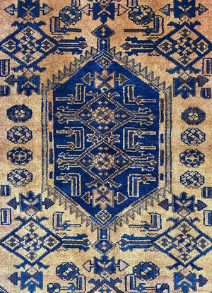 Hand-Knotted Tribal Persian Khamseh Rug