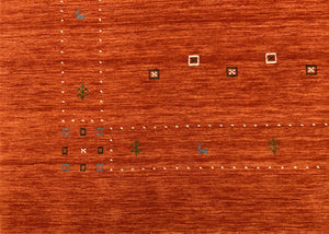 Hand-Woven Loribaft Gabbeh Rug