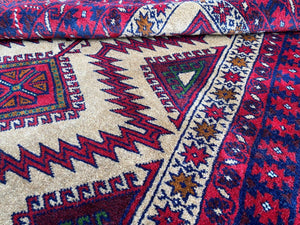 Hand-Knotted Tribal Persian Balouch Rug