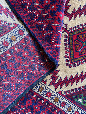 Hand-Knotted Tribal Persian Balouch Rug